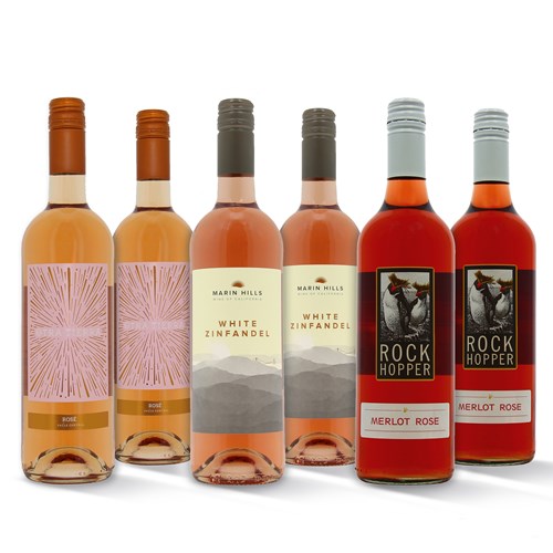 Surprise Rose Wine Case of 6 - 5 Stars